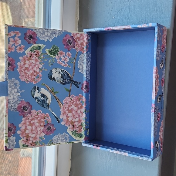 Blue Bird Cigar Stationery Box Pink Blue Flowers - Picture 3 of 4